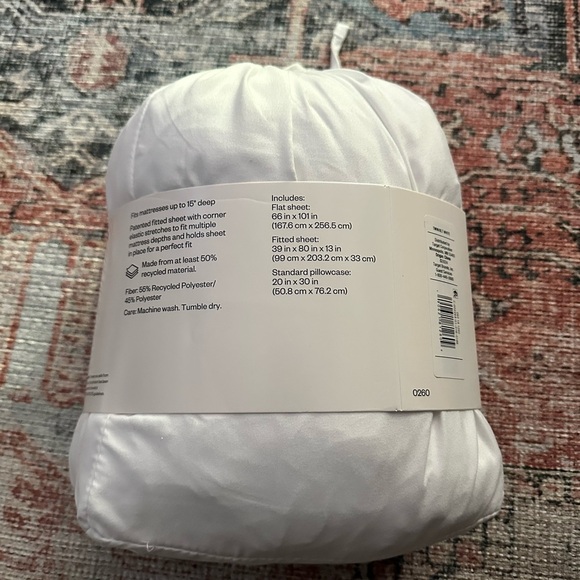 Twin/Twin XL Microfiber Sheet Set White - Picture 4 of 5